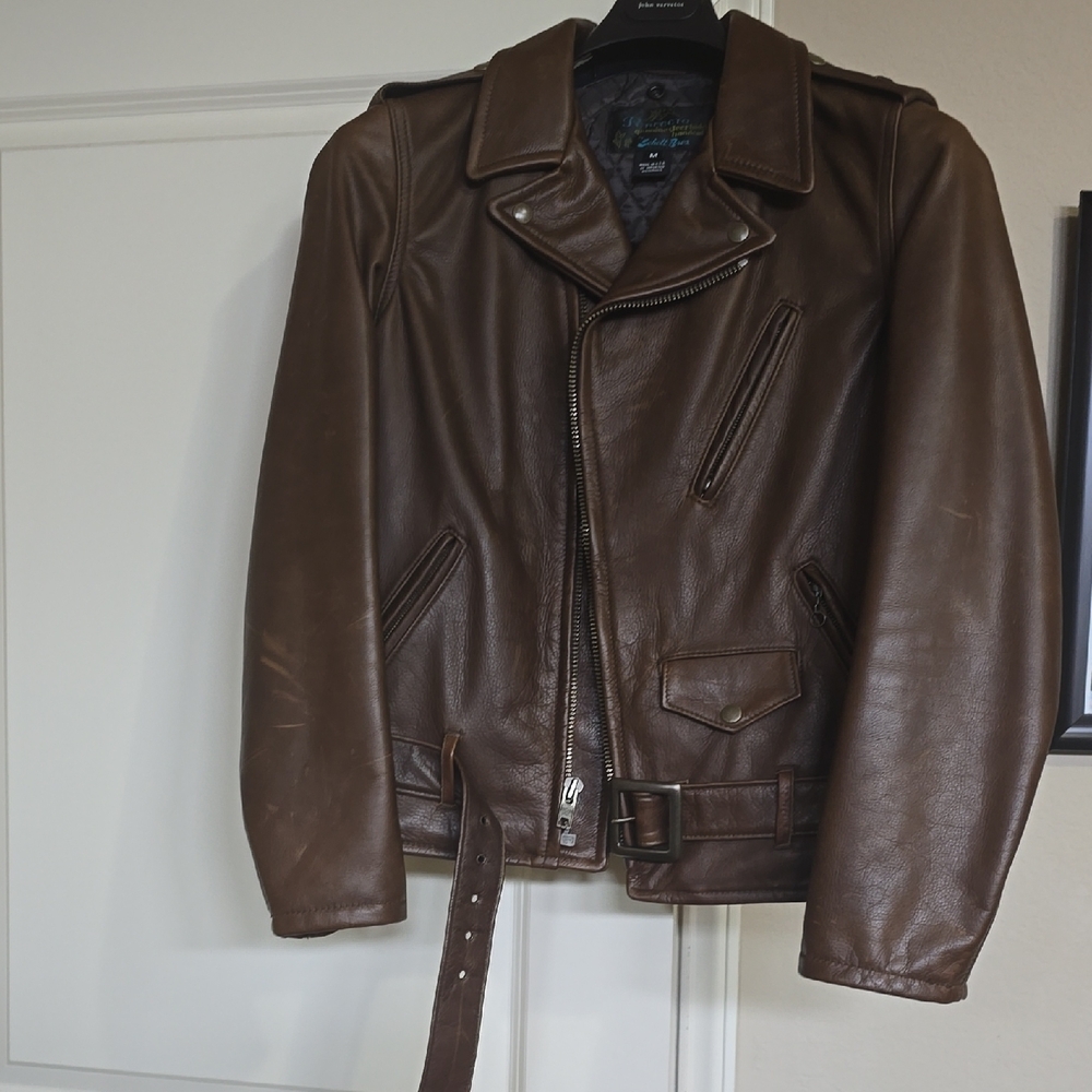 Men's Classic Brown Leather Field Jacket